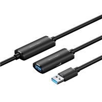 Datový kabel Vention USB 3.0 Type-A Male to Type-A Female Active Extension Cable 5M Black