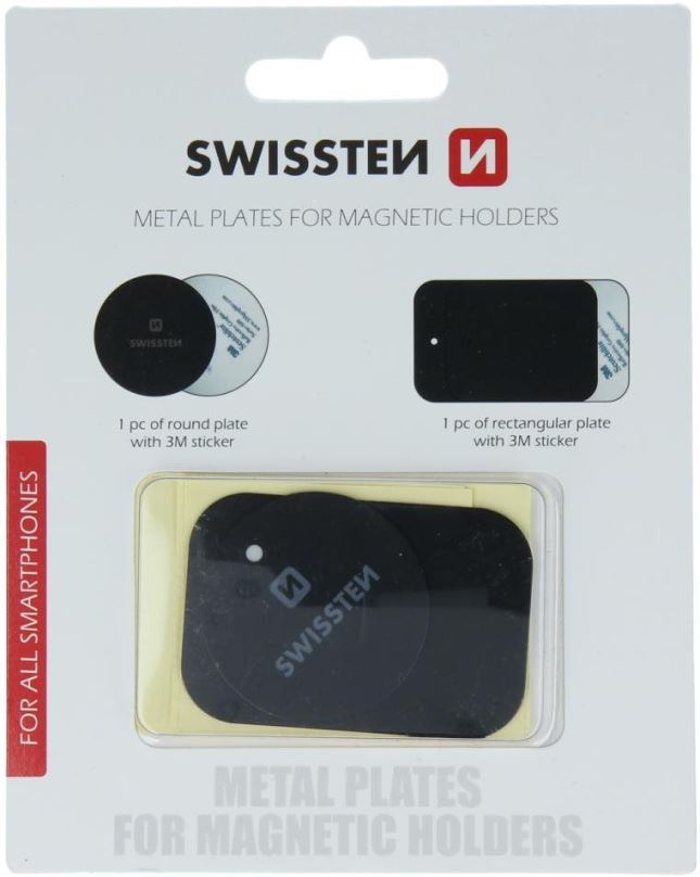 Držák na mobilní telefon Swissten náhradní plíšky k magnetickým držákům