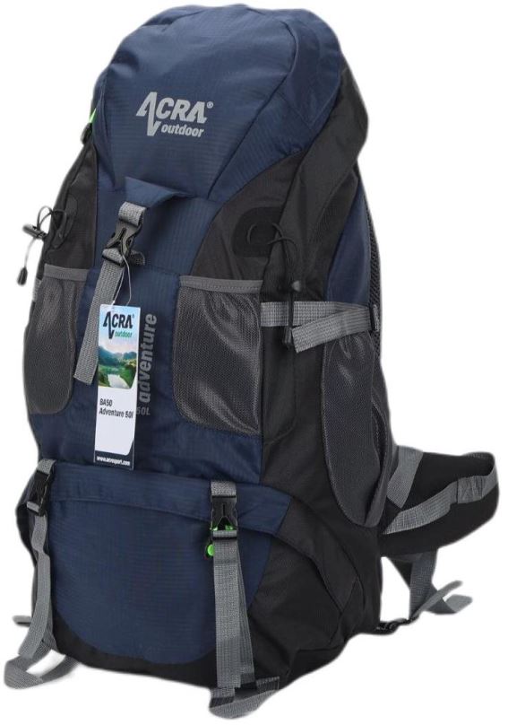 Turistický batoh Acra Adventure modrý 50l