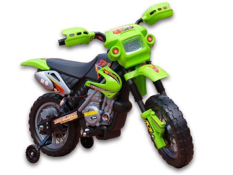 Elektrická motorka pro děti Crosska 6V,zelená
