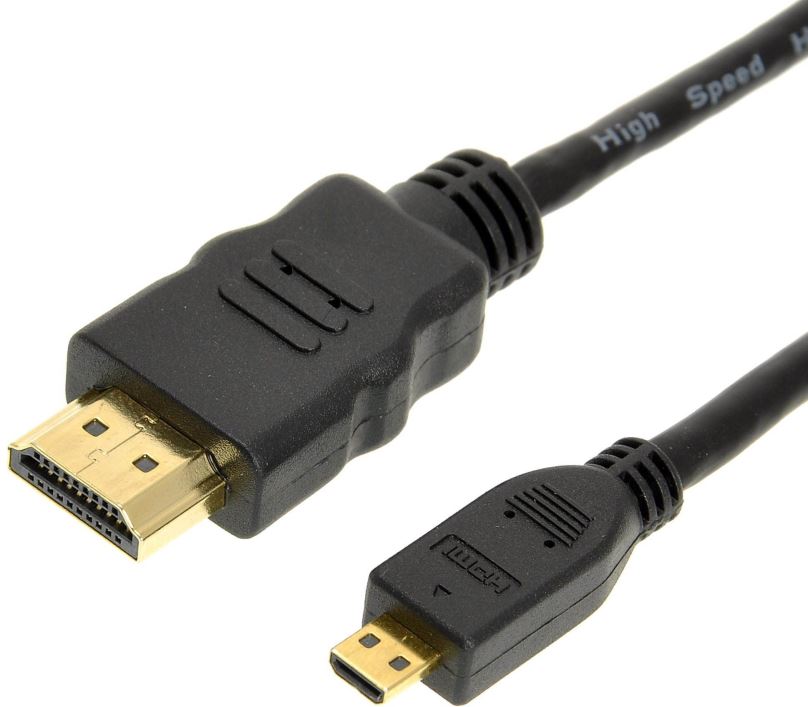 Video kabel ROLINE HDMI High Speed s Ethernetem, propojovací, (HDMI M <-> HDMI M micro) 2m