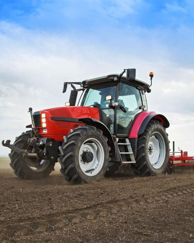 Deka Jerry Fabrics traktor červený, 120x150 cm
