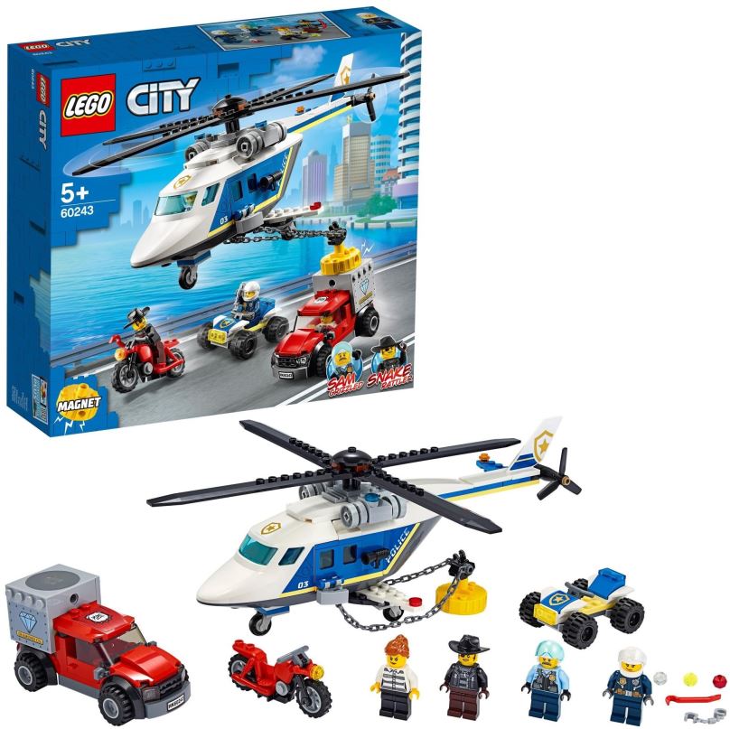 LEGO stavebnice LEGO® City 60243 Pronásledování s policejní helikoptérou