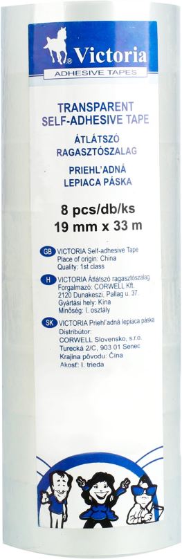 Lepicí páska VICTORIA transparentní 19 mm x 33 m