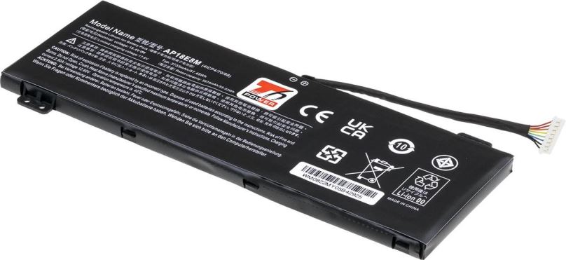 Baterie do notebooku T6 Power pro Acer Predator Triton 300 PT315-52, Li-Poly, 3730 mAh (57,4 Wh), 15,4 V
