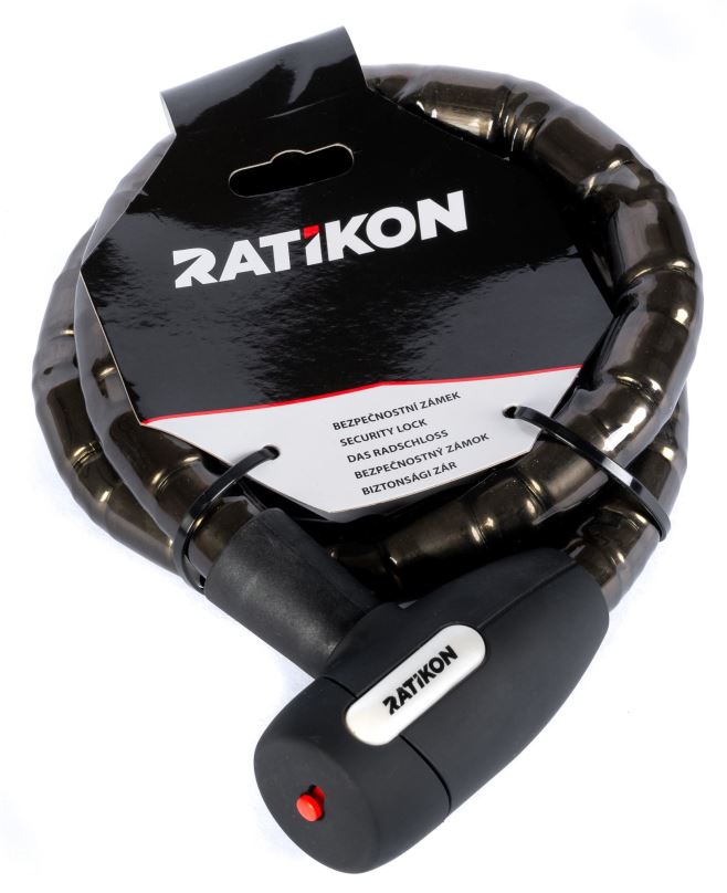 Zámek na kolo Ratikon LINK článkový 100cm/25mm, černý