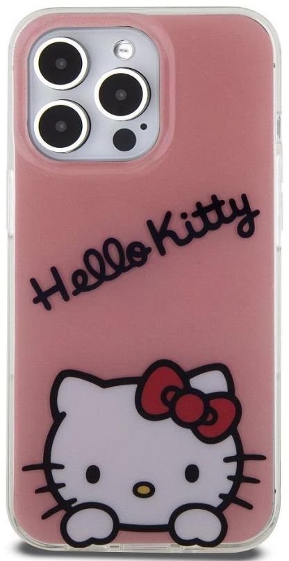 Kryt na mobil Hello Kitty IML Daydreaming Logo Zadní Kryt pro iPhone 13 Pro Pink
