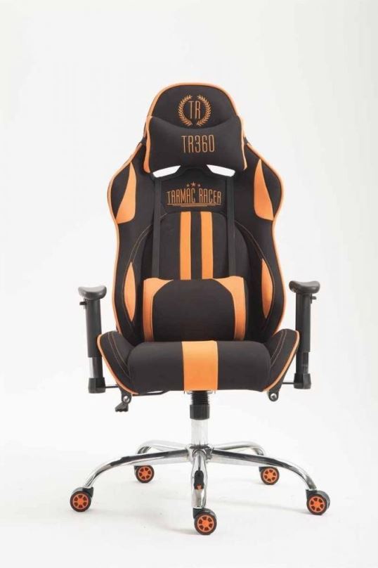 Herní židle BHM GERMANY Racing Edition, textil, oranžová