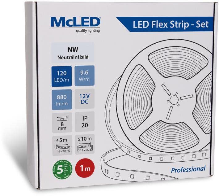 LED pásek McLED Set LED pásek 1m, NW, 9,6W/m