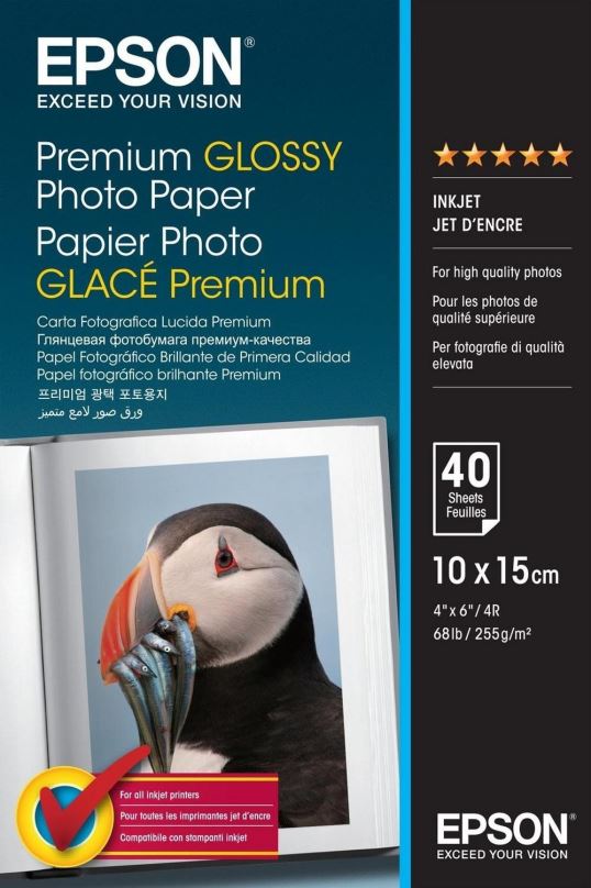 Fotopapír Epson Paper Premium Glossy Photo 10x15 40 listů