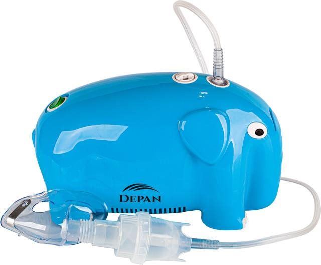 Inhalátor DEPAN kompresorový inhalátor slon, modrý