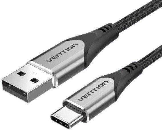 Datový kabel Vention Type-C (USB-C) <-> USB 2.0 Cable 3A Gray 1.5m Aluminum Alloy Type