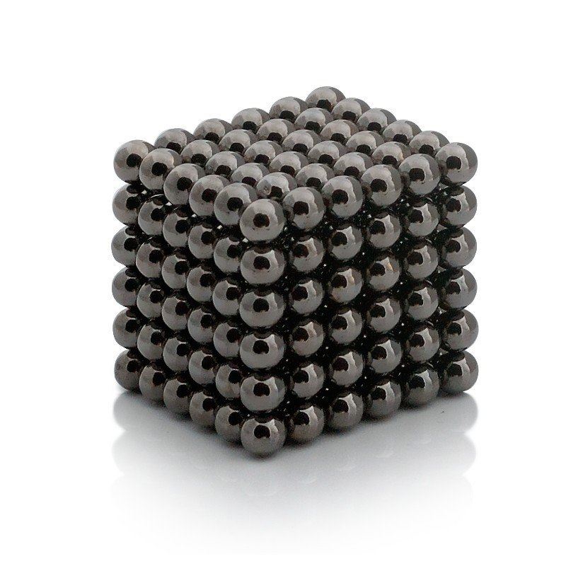 Magnetická stavebnice NeoCube černé, 216 kuliček o průměru 5 mm