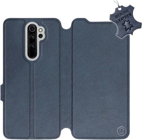 Kryt na mobil Flip pouzdro na mobil Xiaomi Redmi Note 8 Pro - Modré - kožené -   Blue Leather