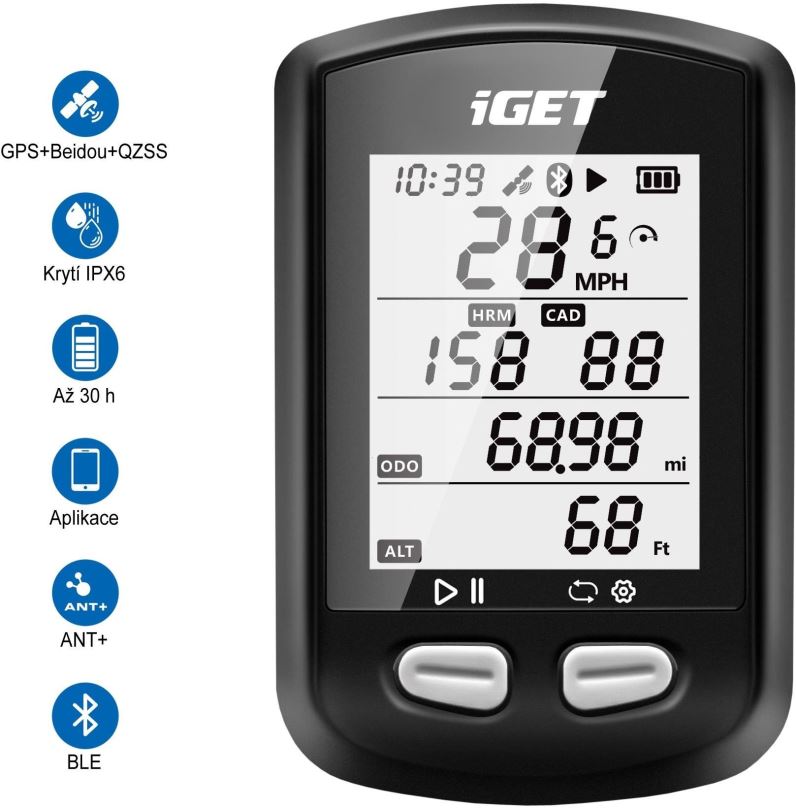 GPS navigace iGET CYCLO C200 GPS