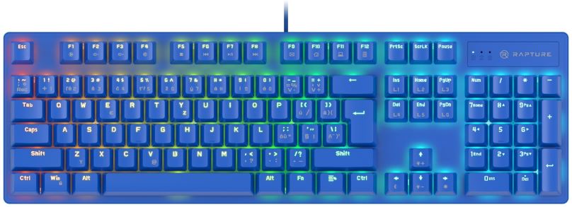 Herní klávesnice Rapture X-RAY Outemu Blue modrá - CZ/SK