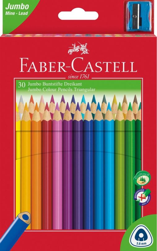 Pastelky FABER-CASTELL Jumbo, 30 barev