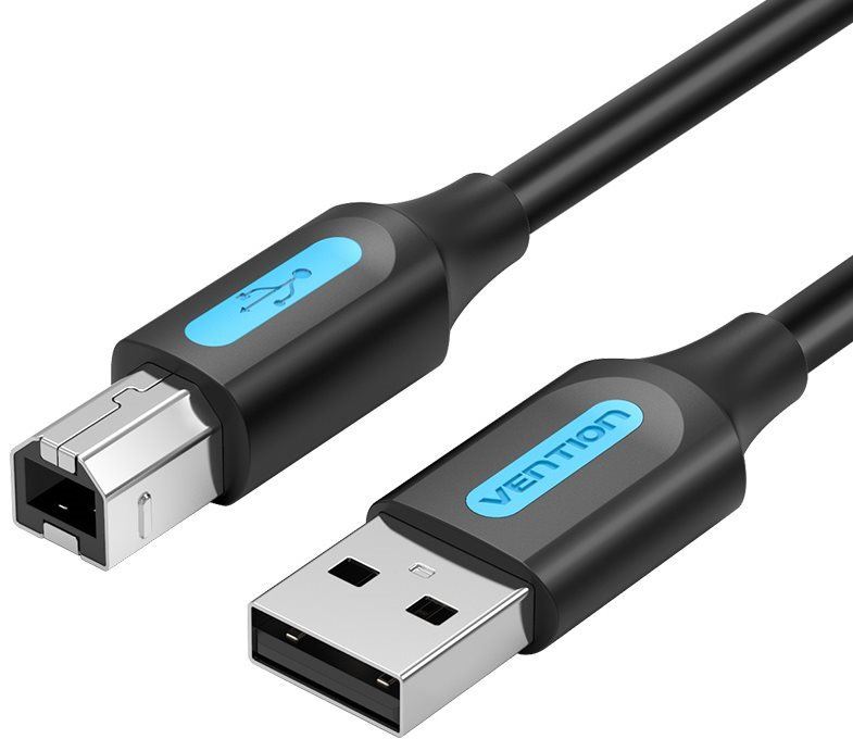 Datový kabel Vention USB 2.0 Male to USB-B Male Printer Cable 5m Black PVC Type