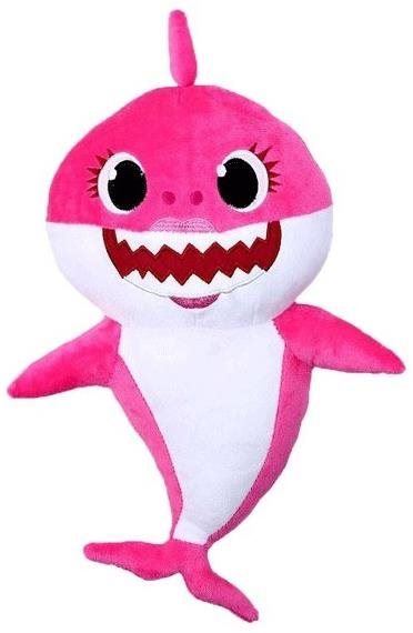 Interaktivní hračka Alum Baby Shark plyšový na baterie se zvukem- růžový