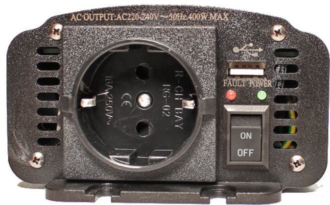 Měnič napětí Carspa 12-24 V / 500W/230V+USB 400W modifikovaná sínus
