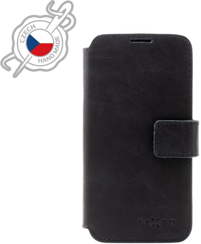 Pouzdro na mobil FIXED ProFit z pravé hovězí kůže pro Samsung Galaxy S21+ černé