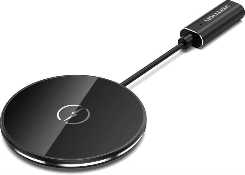 Bezdrátová nabíječka Vention Magnetic Wireless Charger 15W Ultra-thin Mirrored Surface Type 0.05m Black