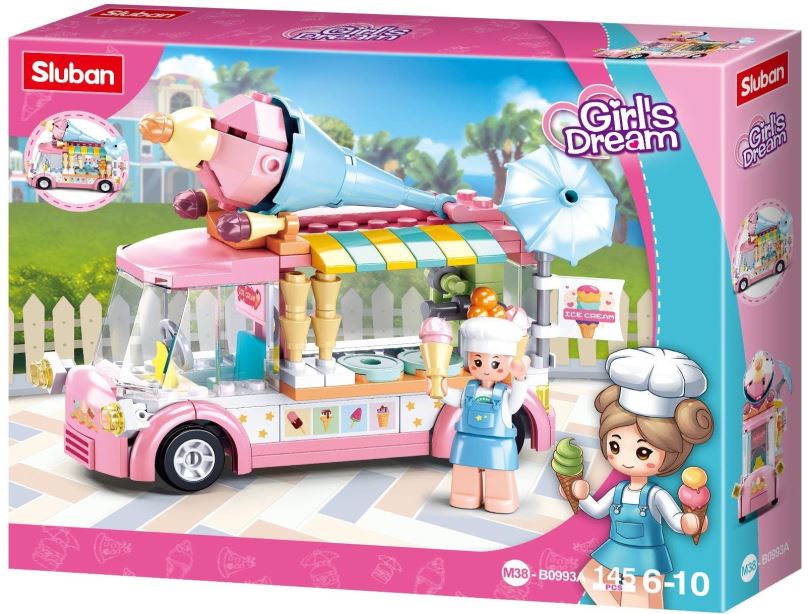 Stavebnice Sluban Girls Dream M38-B0993A Mobilní zmrzlinový stánek