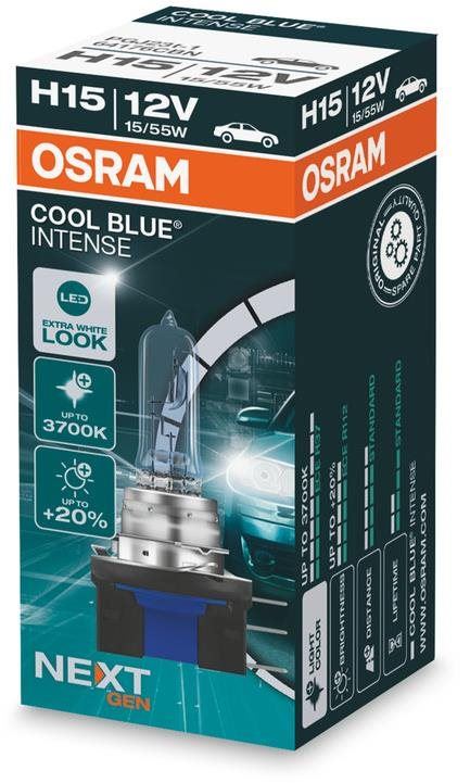 Autožárovka OSRAM H15 Cool Blue Intense Next Generation, 12V, 15/55W,PGJ23t-1