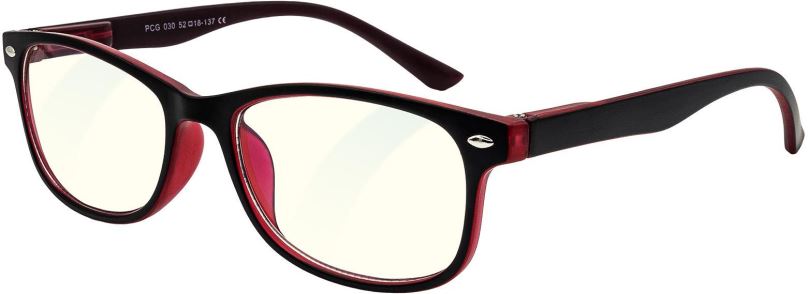 Brýle na počítač GLASSA Blue Light Blocking Glasses PCG 030, +3,50 dio, černo červené