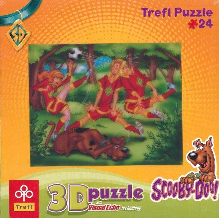 Puzzle Trefl Puzzle Scooby Doo: Fotbal 3D 24 dílků