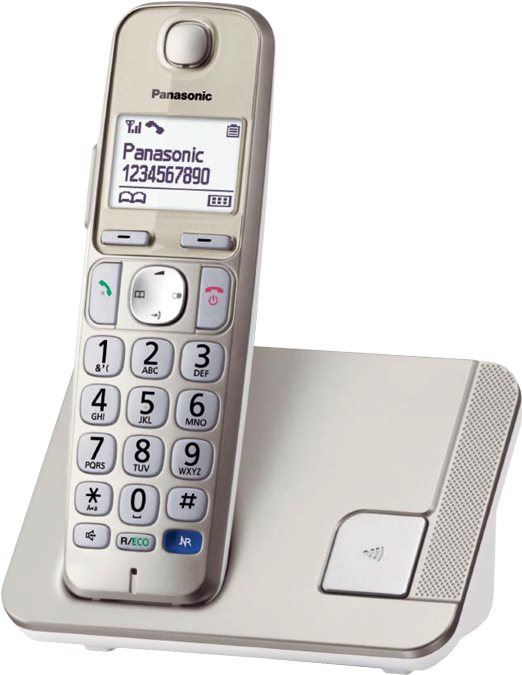 Telefon pro pevnou linku Panasonic KX-TGE210FXN Gold/White
