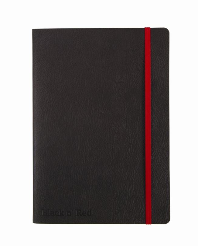 Zápisník OXFORD Black n´ Red Journal A5, 72 listů, linkovaný,  ohebné desky