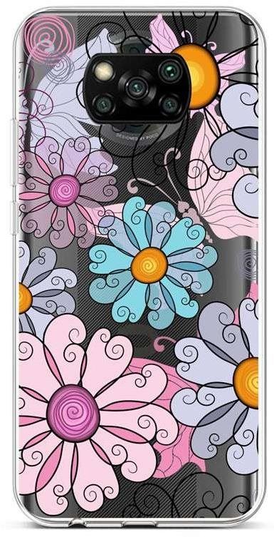Kryt na mobil TopQ Xiaomi Poco X3 silikon Colorful Daisy 60827