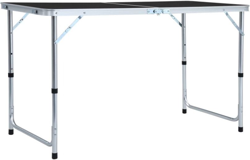 Kempingový stůl Skládací kempingový stůl šedý hliník 120 x 60 cm