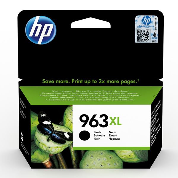 HP originální ink 3JA30AE#301, HP 963XL, black, blistr, 2000str., 48ml, high capacity, HP Officejet Pro 9012, 9014, 9015, 9016, 90