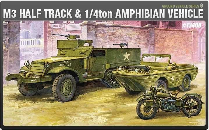 Model tanku Model Kit military 13408 - M3 U.S HALF TRACK