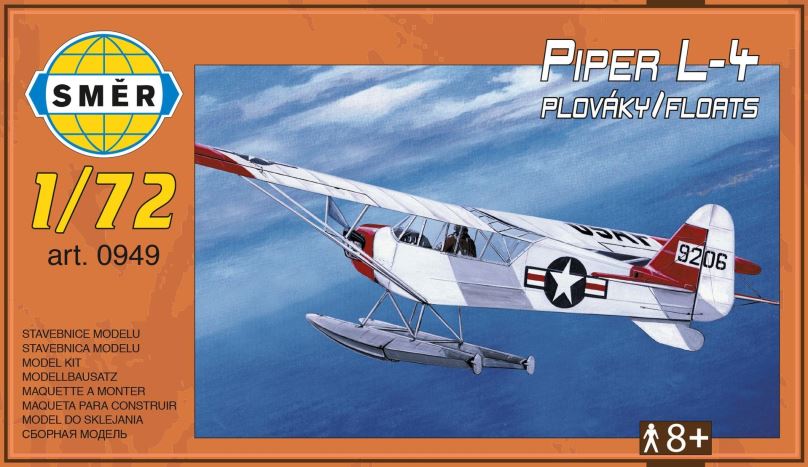 Model letadla Model Piper L-4 plováky 1:72
