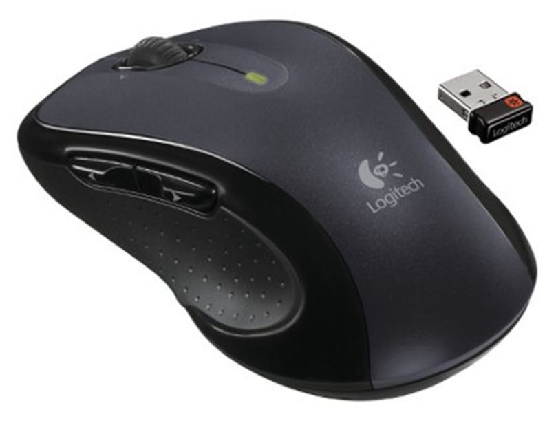 Bezdrátová myš Logitech M510 černá, laserová, unifying přijímač, 2x AA baterie, USB