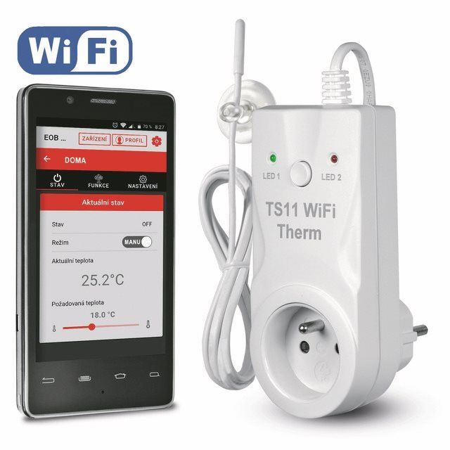 Chytrá zásuvka Elektrobock TS11-WIFI THERM