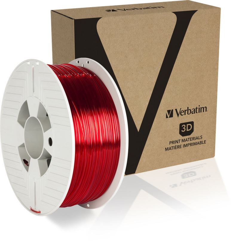 Filament Verbatim PET-G 1.75mm 1kg červená transparentní