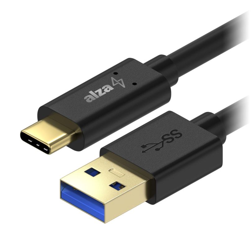 Datový kabel AlzaPower Core USB-C 3.2 Gen 1, 0.5m černý