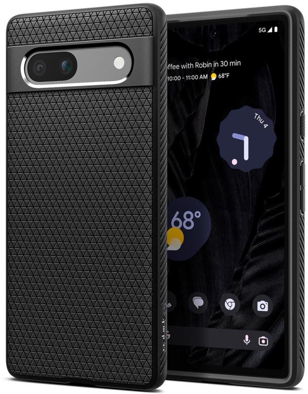 Kryt na mobil Spigen Liquid Air Black Google Pixel 7a