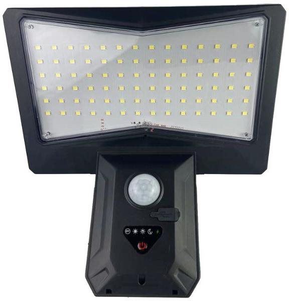 LED reflektor Entac Výkonné venkovní solární světlo LED s čidlem pohybu 4 W 700 lm, studená barva světla
