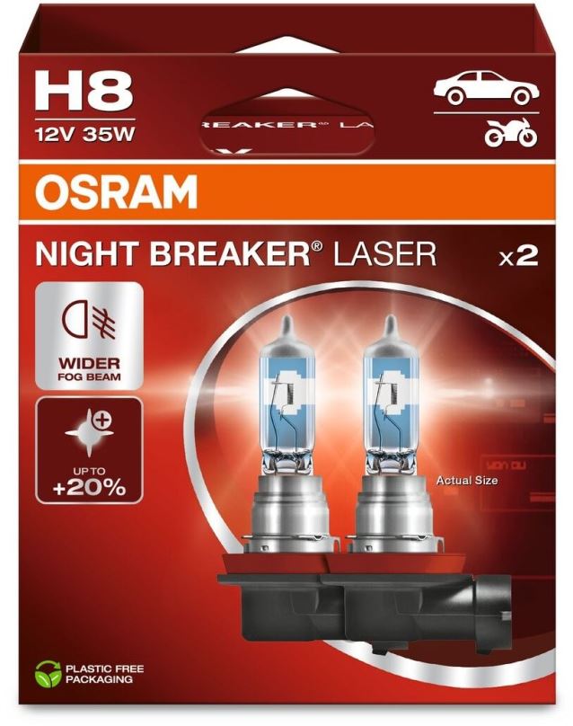 Autožárovka OSRAM H8 Night Breaker Laser Next Generation +150%, 2ks