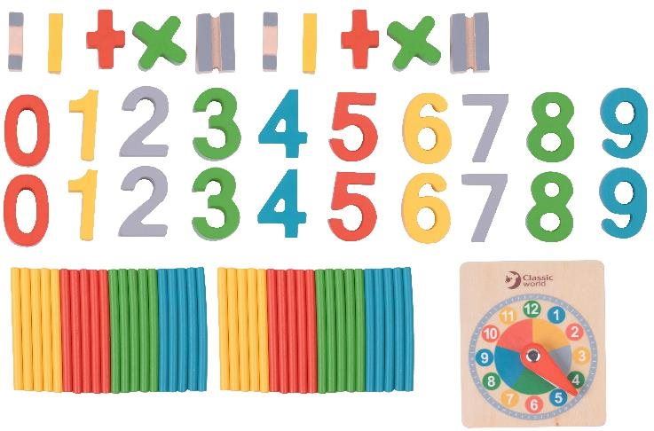 Didaktická hračka Rappa hra matematika naučná 67 ks