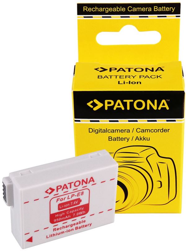Baterie pro fotoaparát PATONA pro Canon LP-E8 950mAh Li-lon