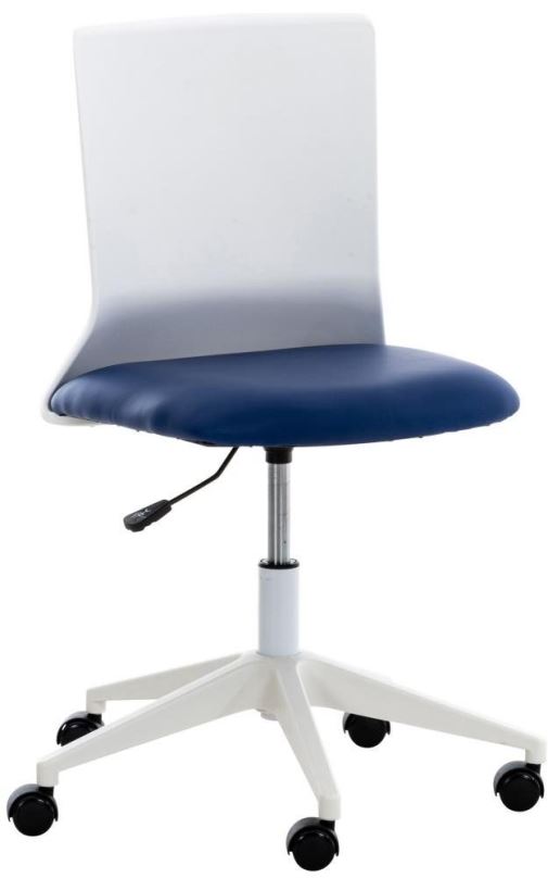 Kancelářská židle BHM GERMANY Apolda, syntetická kůže, modrá