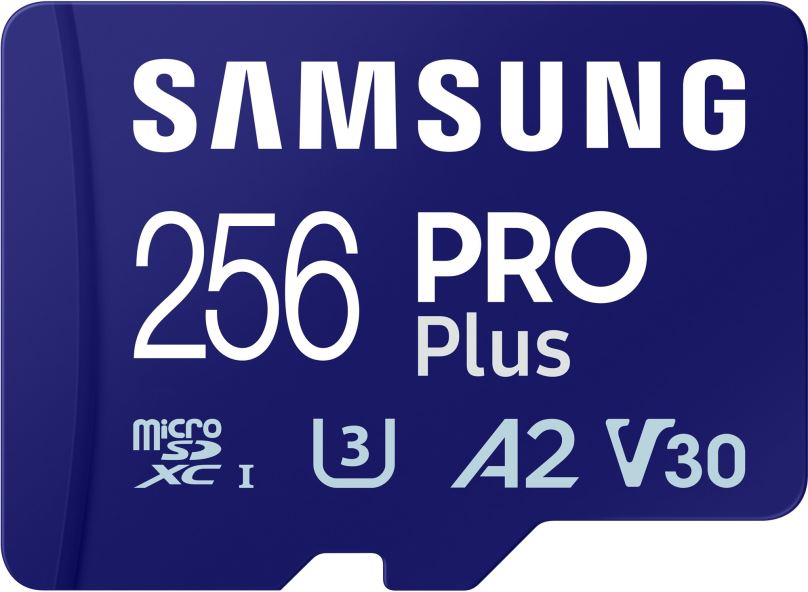 Paměťová karta Samsung MicroSDXC 256GB PRO Plus + SD adaptér (2023)