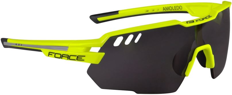 Cyklistické brýle Force AMOLEDO, fluo-šedé, černá skla