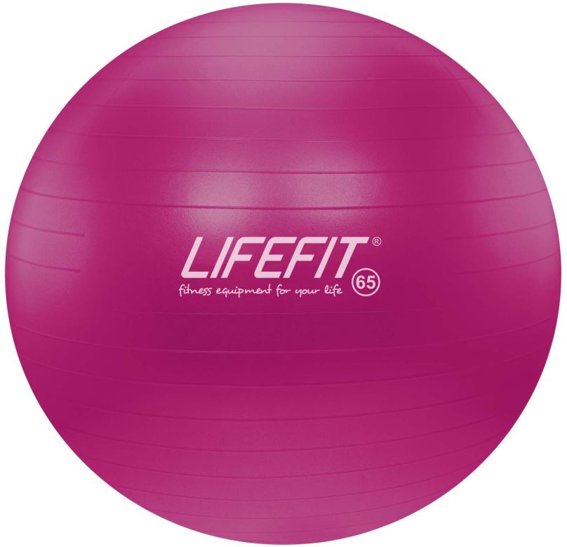 Gymnastický míč Lifefit anti-burst 65 cm, bordó